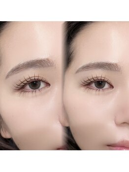 スー 梅田(suu)の写真/二重幅や目の形に合ったデザインまつげパーマ☆人気の束感仕上げで韓国アイドルのようなぱっちりまつげに♪
