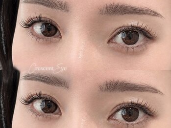 クレセント 渋谷(Crescent)の写真/大人気メニュー☆【オフ込超軽量フラットラッシュ100本￥5980】話題の最新エクステでモチもアップ！
