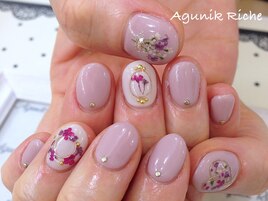 【押し花ネイル】