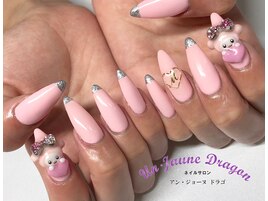 【ロングネイル】ピンクネイル