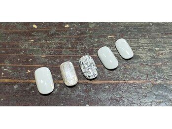 シンプルツイードネイル