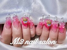 エムズ ネイルサロン(M2)/チーククリア日焼けキティネイル