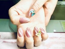 ルアナネイル(Luana_Nail)/ピンクマグ×バタフライ