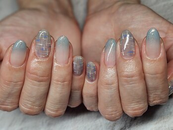 ブルーツイードネイル【岡山】