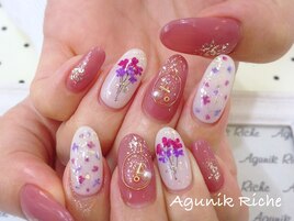 【押し花ネイル】