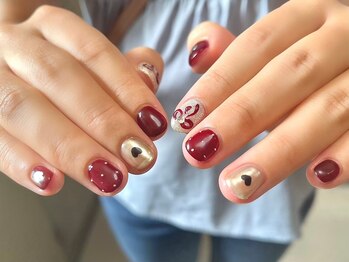 ネイルサロンアンドスクール ミュー(Nail Salon & school mieux)/ショートさん必見リボンデザイン