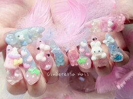 【スカルプ長さだしネイル】