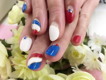 プルミエ ネイル(Premier Nail)/マリノス応援ネイル☆プッチ柄
