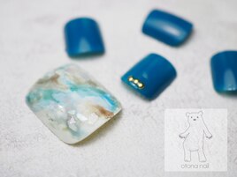 ペディキュア ターコイズネイル