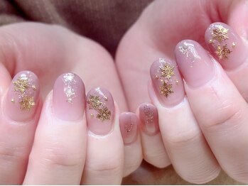 雪の結晶ネイル☆