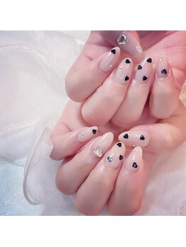 リーネイル(Rii NAIL)/ブラック×ハート