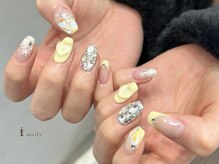 アイネイルズ 四条河原町店(I-nails)/パステルイエローネイル￥11500