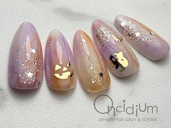 オンシジューム(Oncidium)/ハロウィンネイル♪