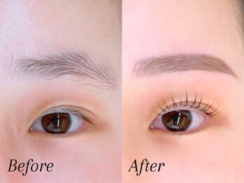 ミーナ 水ヶ江店(mina)/アイブロウWAX＋まつ毛パーマ上