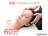 【脳疲労ケア】深層ドライヘッドスパ60分<炭酸スプレー付>¥8,800→¥6,600