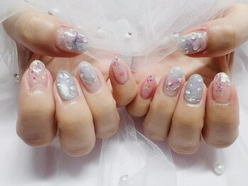 フェリスネイル 池袋店(Feliz Nail)/紫陽花 /パラジェル/マグネット