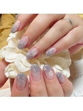 ヘアー ユニバース(HAIR UИIVERS)/ミストパープルグラデ+雪の結晶