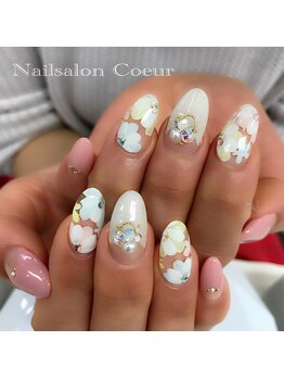 ネイルサロン クール(Nailsalon Coeur)/フラワー マカロンネイル