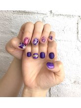 プライズアイリス アイラッシュ 池袋東口店(prize Iris eyelash)/パープルで統一ネイル☆