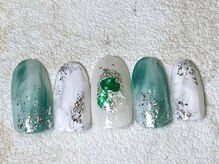 レイネイル 岐阜茜部店(RAY NAIL)/グリーンニュアンスネイル