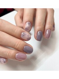 くすみマーブルネイル