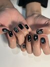 黒ネイル/メンズネイル