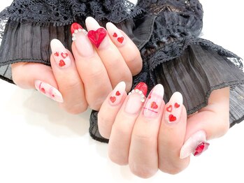 ネイルコレクション ピンク(Nail Collection Pink)/長さ出しジェルチップ★ハート