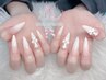 モデル練習長さだしか自爪ジェルネイル10本アート2本パーツ/ストーン¥7000