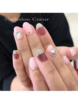ネイルサロン クール(Nailsalon Coeur)/バイカラー