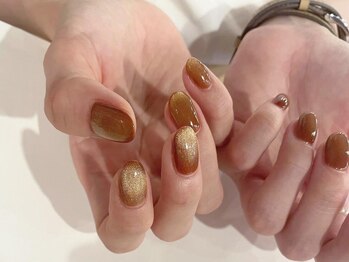 アイネイルズ 梅田店(I nails)/オレンジマグネットカラー¥6700