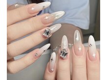 ABマツエクネイルサロン/チップ長さだしワンカラーネイル