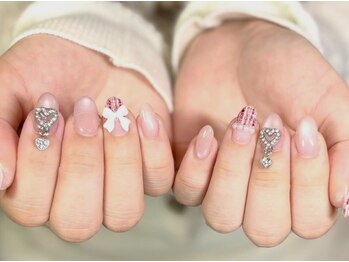 チェック柄/リボン/キュート