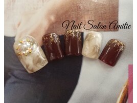 大人綺麗系footネイル