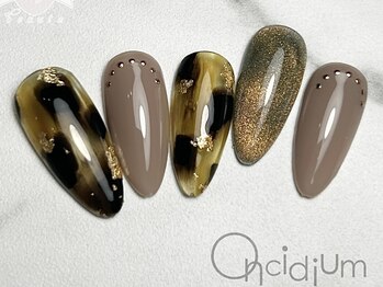 オンシジューム(Oncidium)/べっ甲ネイル♪