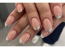 ミアネイル 越谷店(mia nail)/ワンカラー＋ガラスフレンチ
