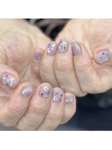 タイニーネイル(tiny nail)/紫陽花ネイル