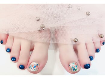 マジックミラー/親指アート☆フットネイル