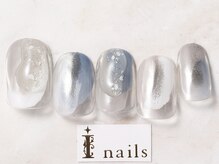 アイ ネイルズ 天神店(I nails)/シルバースノー￥7000