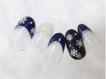 ナル バイ ネイルブレイク(Nalu by Nail Break)/ネイビー×結晶