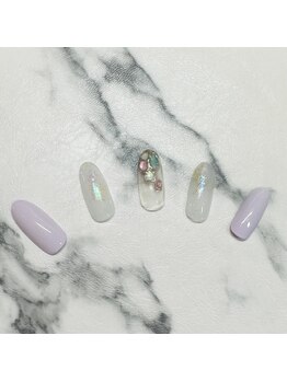 ホワイト(WHITE)/定額バンドネイル