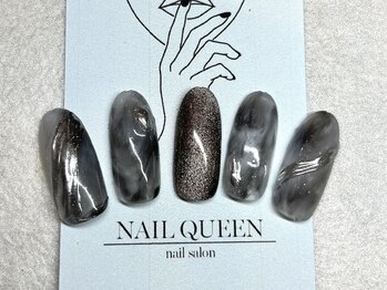 ネイルクイーン(Nail Queen)/ブラックニュアンスネイル♪8800