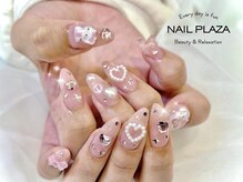 ネイルプラザ 河原町OPA店(NAIL PLAZA)/キラキラハートネイル