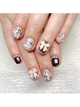 センスネイル(Sense nail)/ツイード×リボン