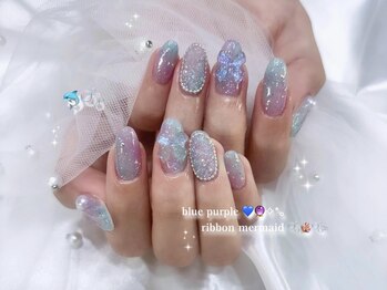 シエル(Ciel)/ラメ入り夏ネイル