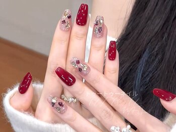 トゥートゥー(TOUTOU)/キラキラストーンxボルドー
