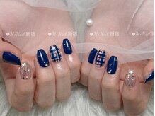 エムプラスネイル 新宿(M+Nail)/チェック柄ネイル