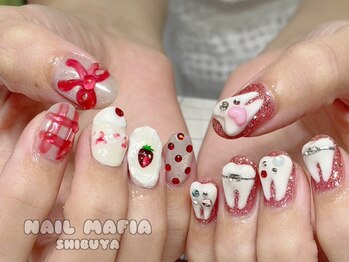 ネイルマフィア 渋谷(NAIL MAFIA)の写真/【圧倒的な技術力】JAN本部認定講師在籍の実力派!お爪に優しい一層残しのフィルイン導入」モチの 良さも◎