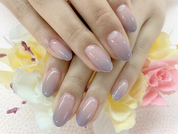 ディーネイル 京橋(D-nail)/[中村]グラデ+先端ラメライン☆