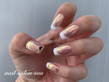 ソウ 西梅田店(Sou)/オーロラ×フレンチネイル