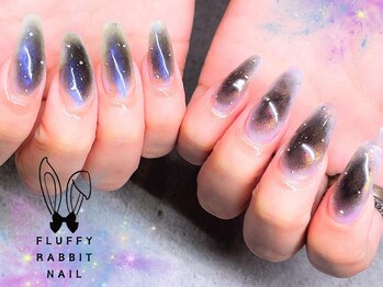 フラッフィーラビットネイル(fluffy rabbit nail)/ロングネイルY2K個性派